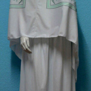 ISLAM-ABAYA-Kopftuch-Hijab : Gebetskleidung 2-tlg. Set aus Khimar & Rock Weiß