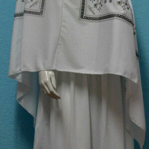 ISLAM-ABAYA-Kopftuch-Hijab : Gebetskleidung 2-tlg. Set aus Khimar & Rock Weiß
