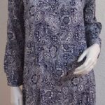 Islam Khimar Hijab Sunnah  Damen Wunderschöne Tunika Marine Weiß muster