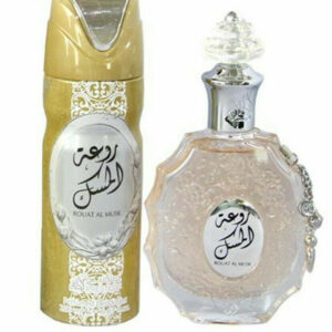 Rouat Al Musk Set Parfüm  Spray 100ML + body spray 200ml von Lattafa Parfüm ( 24,99 €/100 ml) 
